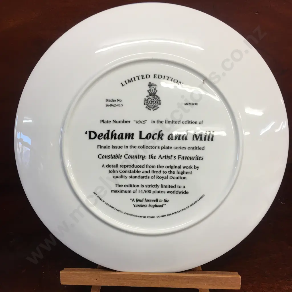 Royal Doulton Plate 'Dedham Lock And Mill' Image 1++